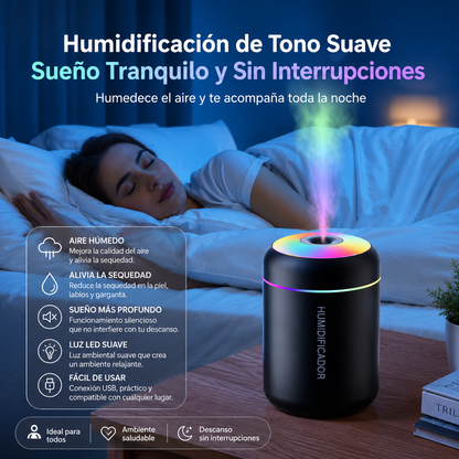 HUMIDIFIER - Mini humidificador de aire y difusor de aroma electrico USB