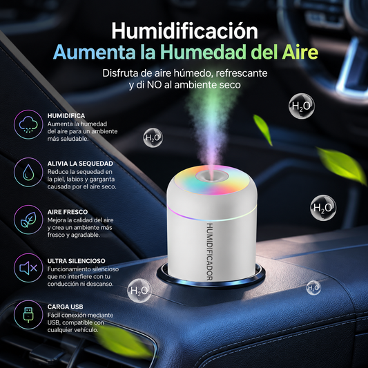 HUMIDIFIER - Mini humidificador de aire y difusor de aroma electrico USB