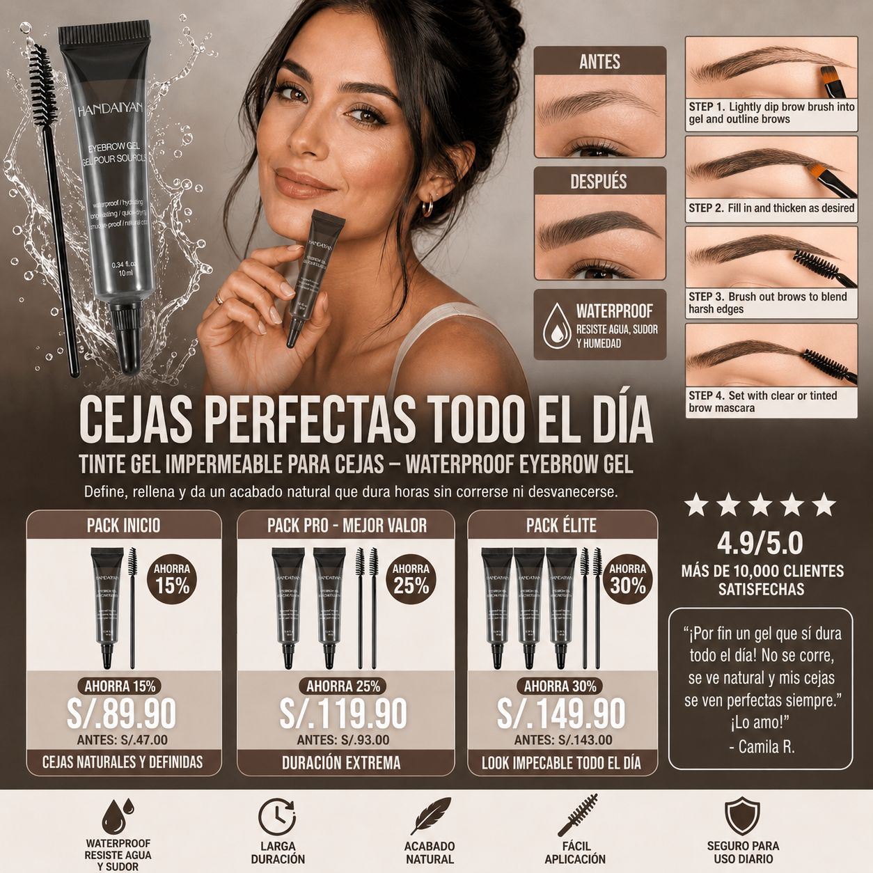 tinte para cejas tinte impermeable