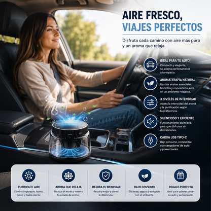 Perfume de aromaterapia para coche en forma de volcan