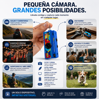 Mini Cámara Llavero G6 con 720HD Compatible con Tarjeta de Memoria