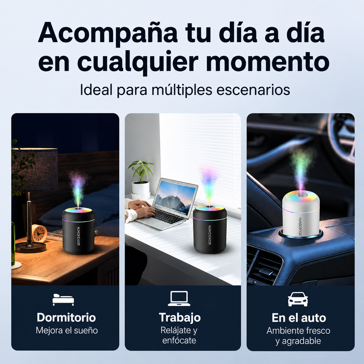 HUMIDIFIER - Mini humidificador de aire y difusor de aroma electrico USB