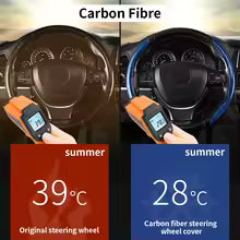 Funda Volante Fibra de Carbon ABS premiun para coche