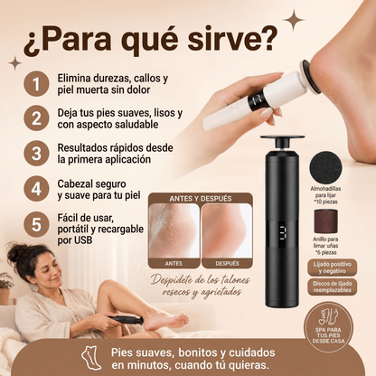 Lijadora Eléctrica Suave para Pies – Removedor de Callos y Piel Muerta