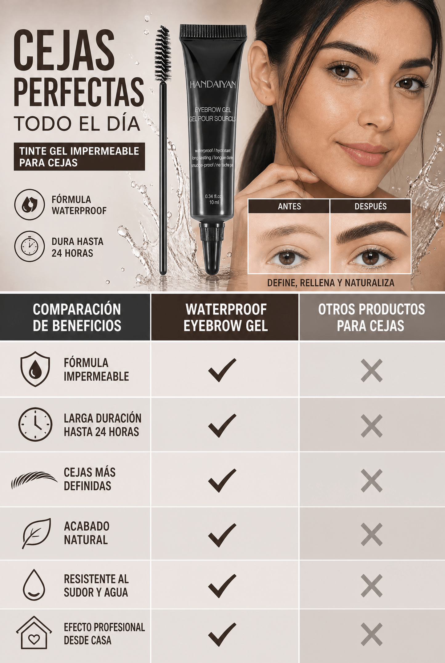 tinte para cejas tinte impermeable