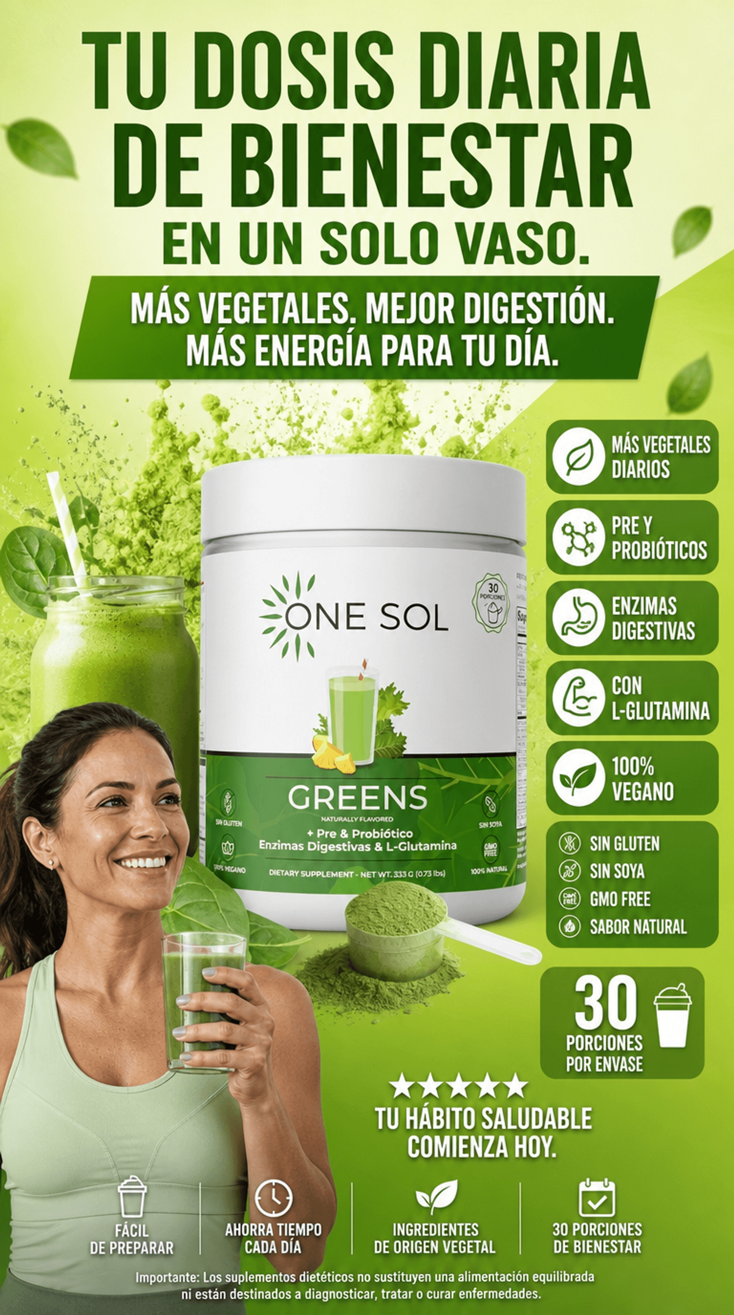 GREENS - Suplemento Dietético en Polvo