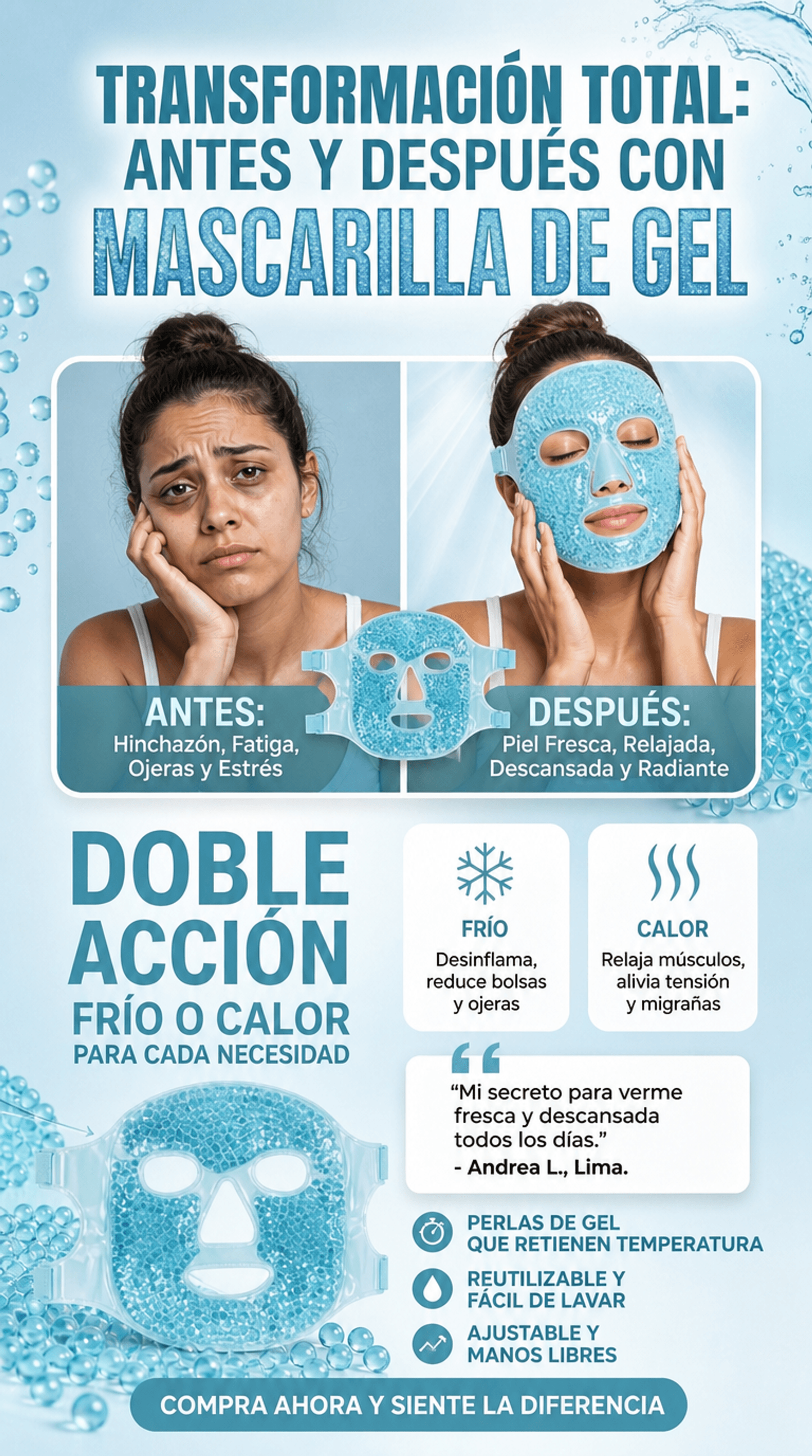 Mascarilla de Gel Refrescante para la Cara
