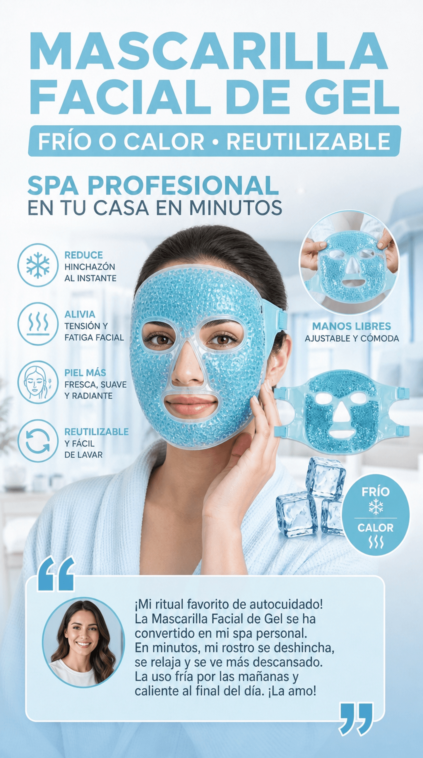 Mascarilla de Gel Refrescante para la Cara