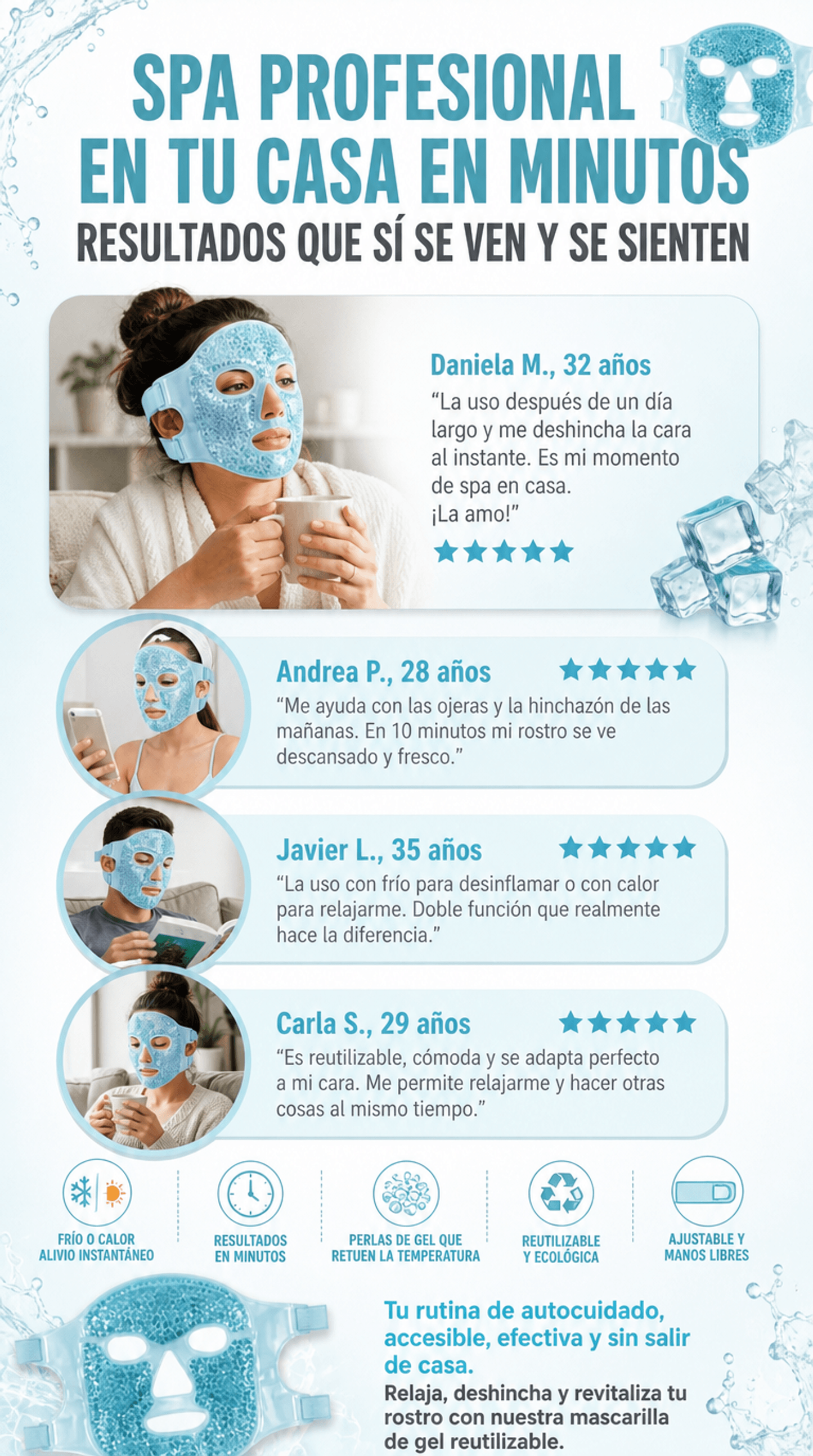 Mascarilla de Gel Refrescante para la Cara