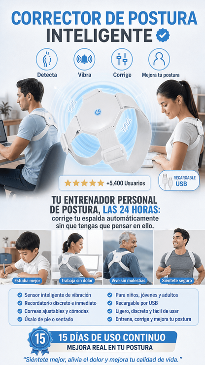 Corrector de postura inteligente con Sensor de vibración