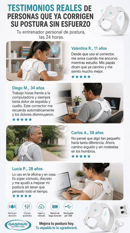 Corrector de postura inteligente con Sensor de vibración