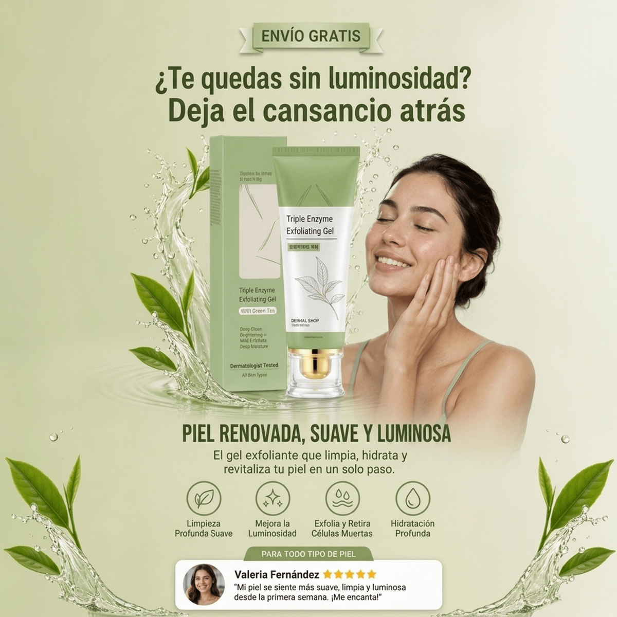 Gel Exfoliante Nutritivo para Renovar la Piel del Rostro