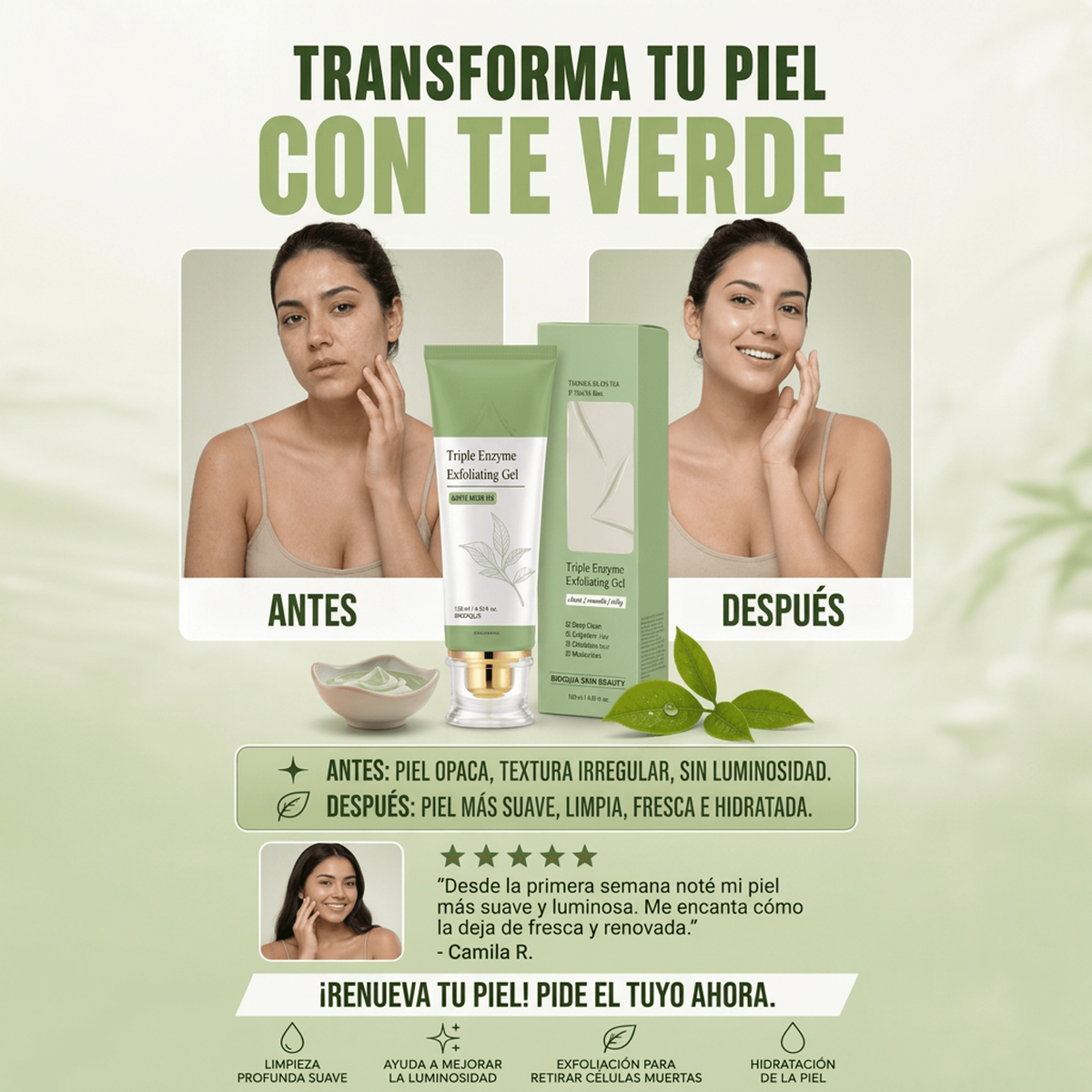 Gel Exfoliante Nutritivo para Renovar la Piel del Rostro (TIKTOK)