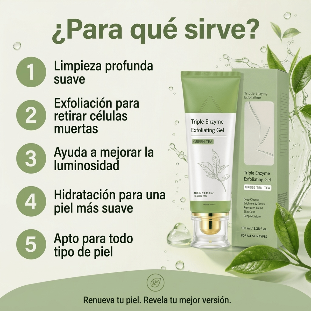 Gel Exfoliante Nutritivo para Renovar la Piel del Rostro