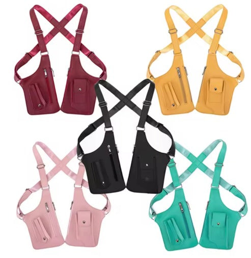 Cartera de cuero con correa ajustable al torso